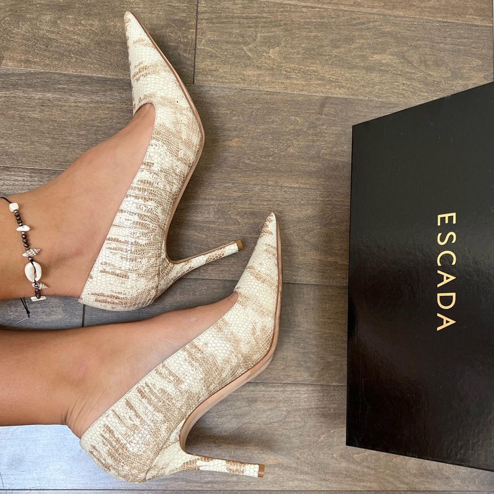 Snake skin Escada high heels